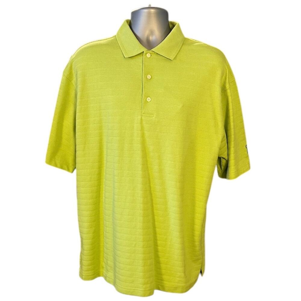 NWT Ping Bright Green Short Sleeve 3 Button Golf Polo Size L